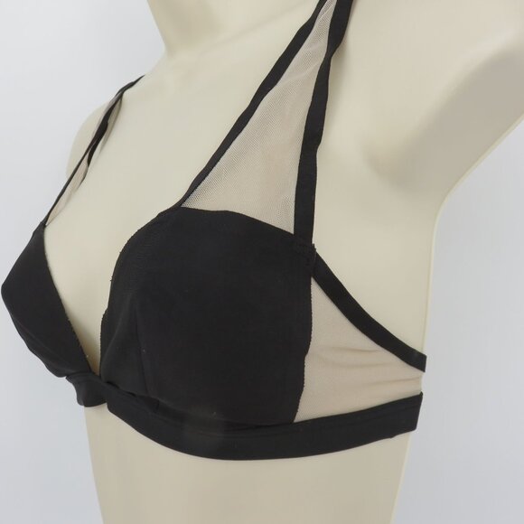 Victorias Secret Womens Small Black Mesh Plunge Bralette 24492967 Nylon Blend - Picture 5 of 15